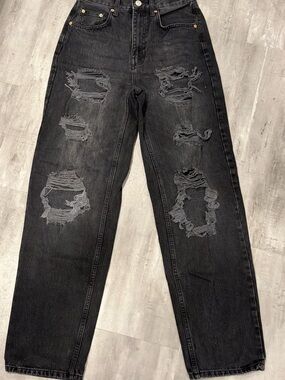 BDG Black Distressed Relaxed Jeans